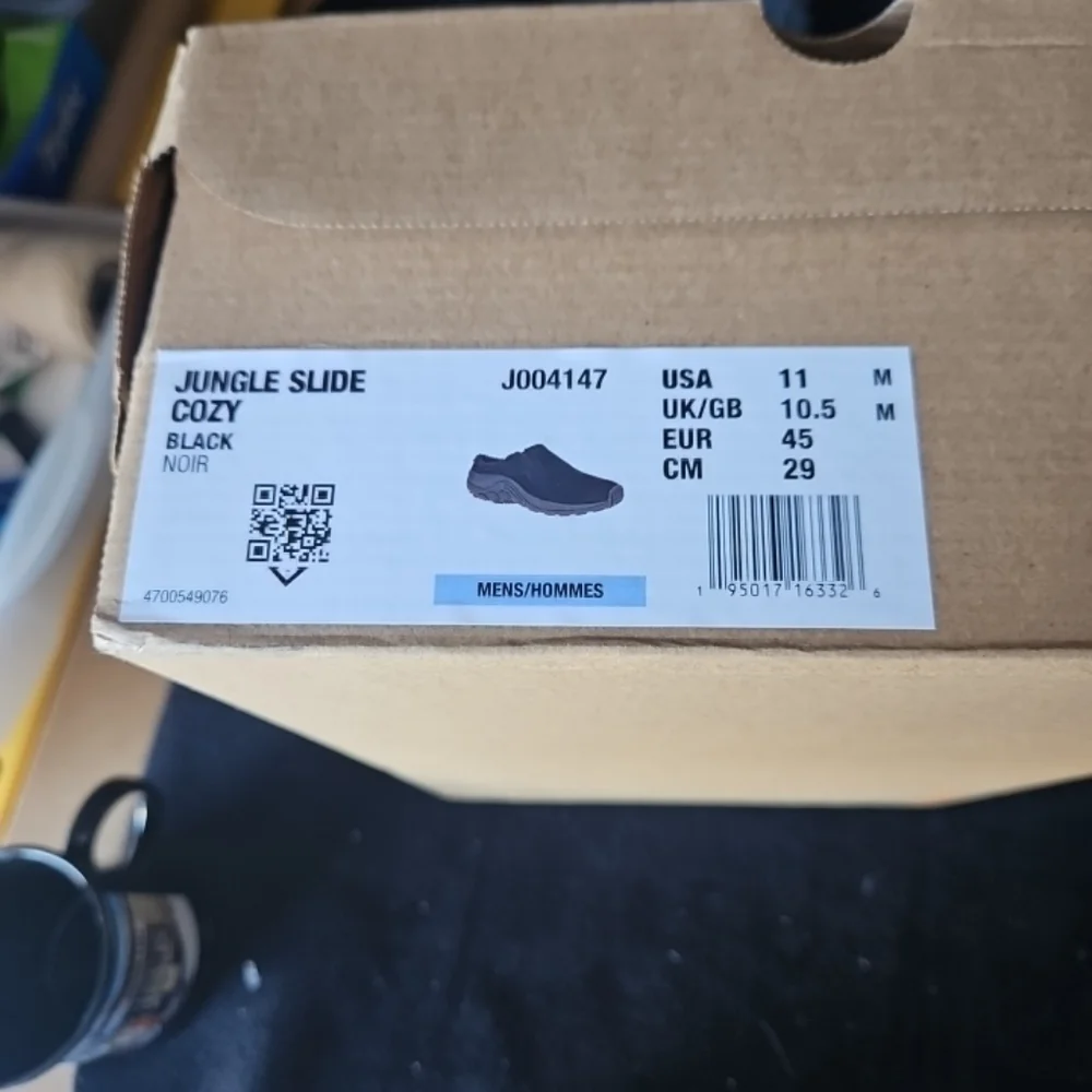 New Merrel Jungle Slide‎ Cozy Black Mens Size 11